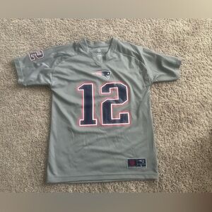 Gray Football Jersey with Number 12
